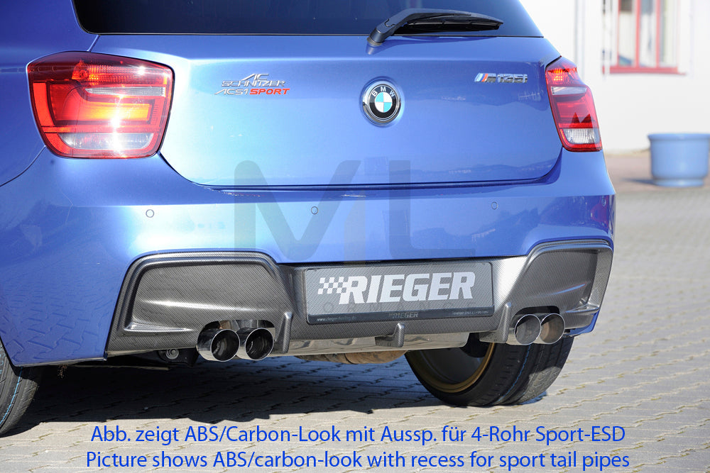 Rieger 00035061 BMW 1 Series F20 F21 Rear Diffuser 2 | ML Performance EU Car Parts