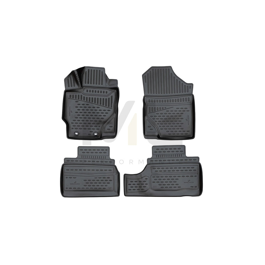 WALSER Tailored, XTR 75180 Floor mat set Elastomer, Front and Rear, Black | ML Performance Car Parts