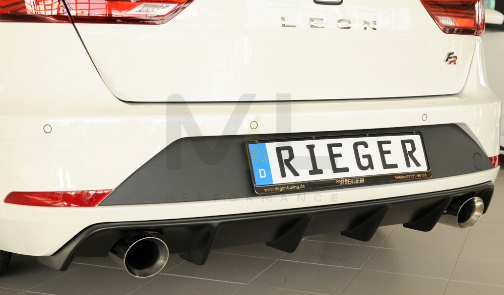 Rieger 00027036 SEAT 5F Leon FR Rear Diffuser 3 | ML Performance EU Car Parts