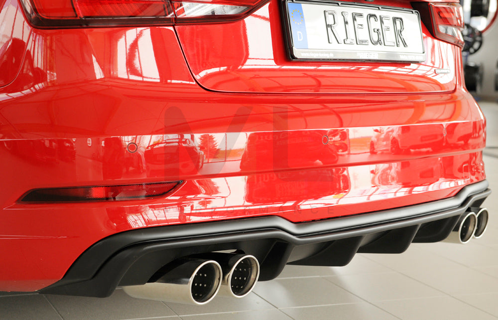 Rieger 00056826 Audi 8V A3 Rear Diffuser 8 | ML Performance EU Car Parts