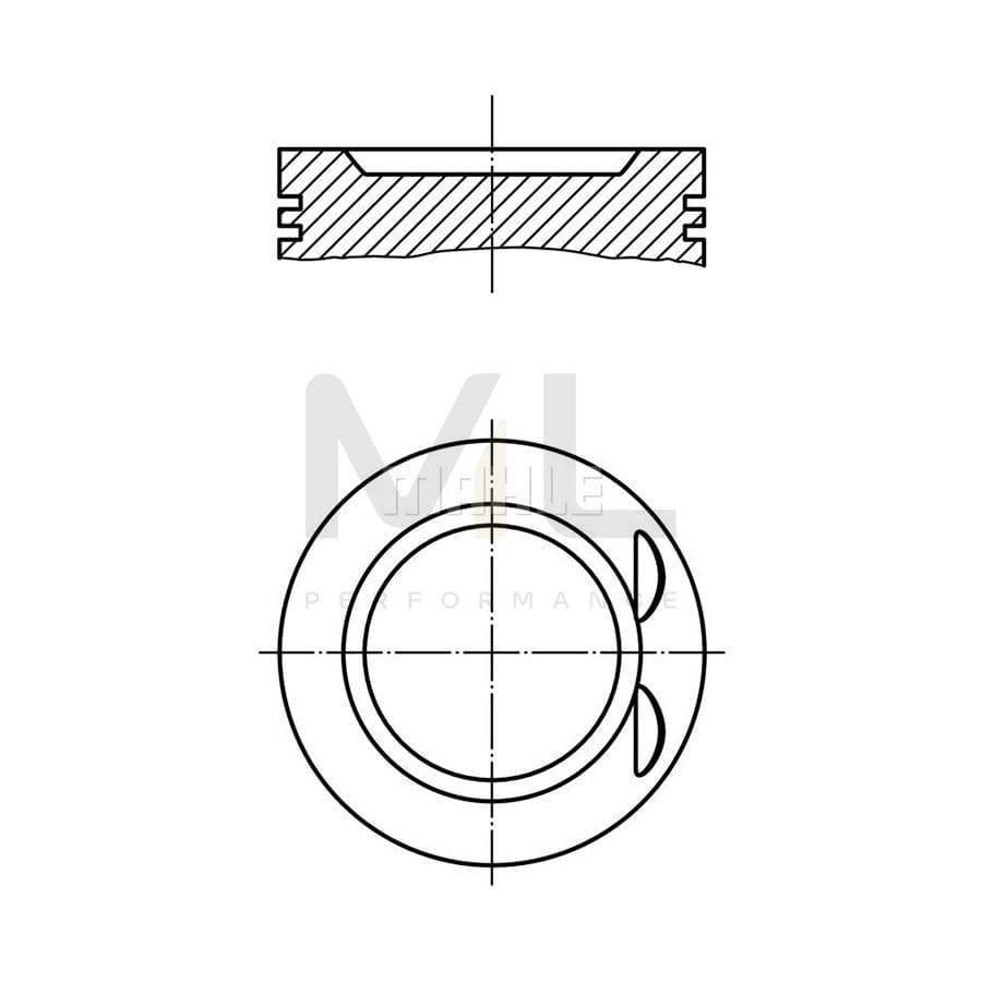 MAHLE ORIGINAL 022 06 01 Piston 80,0 mm, without cooling duct | ML Performance Car Parts