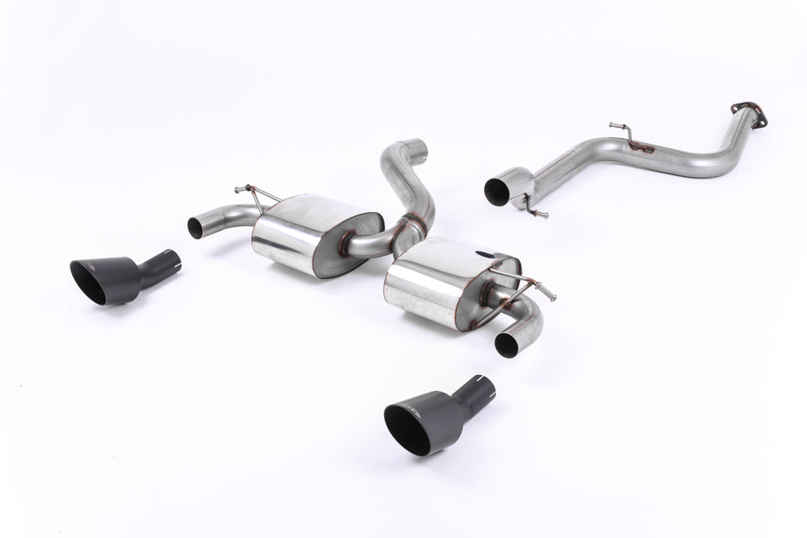 MillTek SSXFD165 Ford Focus Non-Resonated Cat-Back Exhaust with Cerakote Black Trims