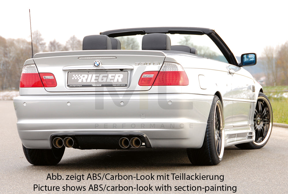 Rieger 00050113 BMW 3 Series E46 Rear Diffuser 2 | ML Performance EU Car Parts