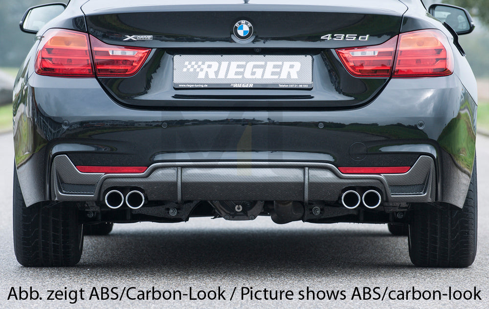 Rieger 00088074 BMW 4 Series F32 F33 F36 Rear Diffuser 2 | ML Performance EU Car Parts