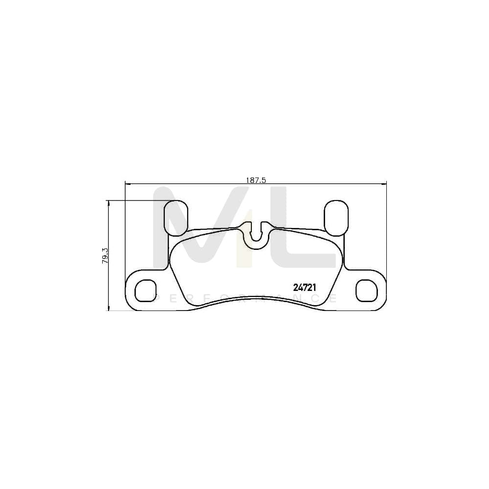 Brembo P 65 030 Brake Pad Set For Porsche Cayenne (92A) Prepared For Wear Indicator, With Counterweights | ML Performance Car Parts