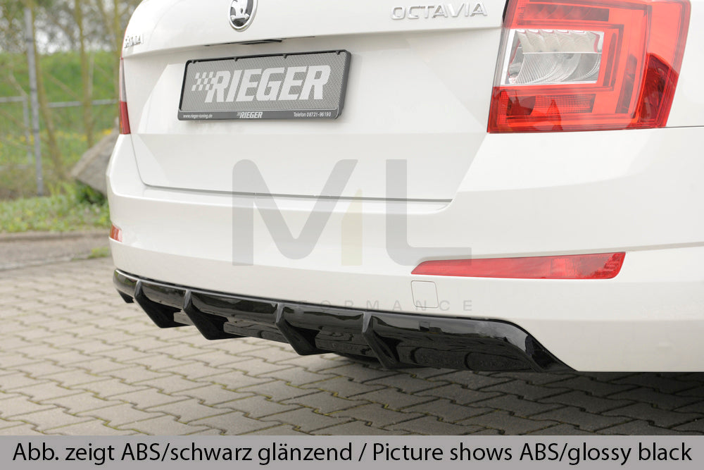 Rieger 00079019 Skoda 5E Octavia Rear Diffuser 2 | ML Performance EU Car Parts