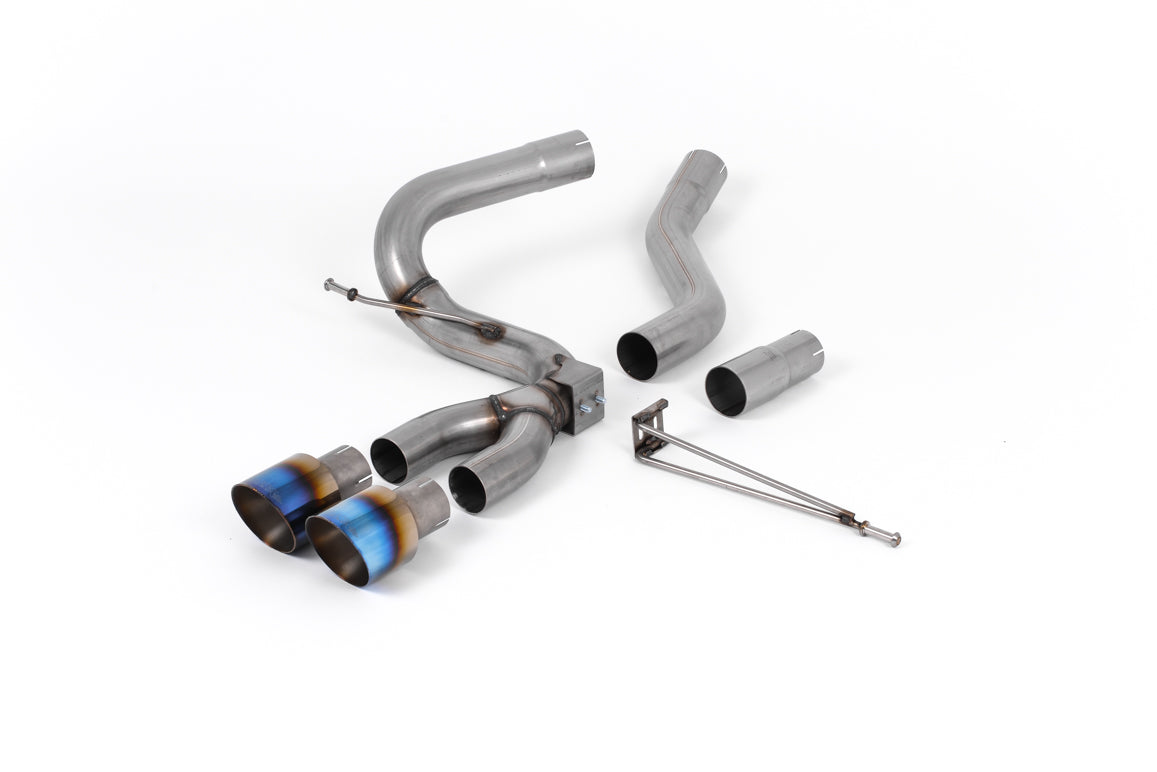 MillTek SSXFD204 Ford Focus Cat-Back Exhaust with Burnt Titanium GT-100 Trims