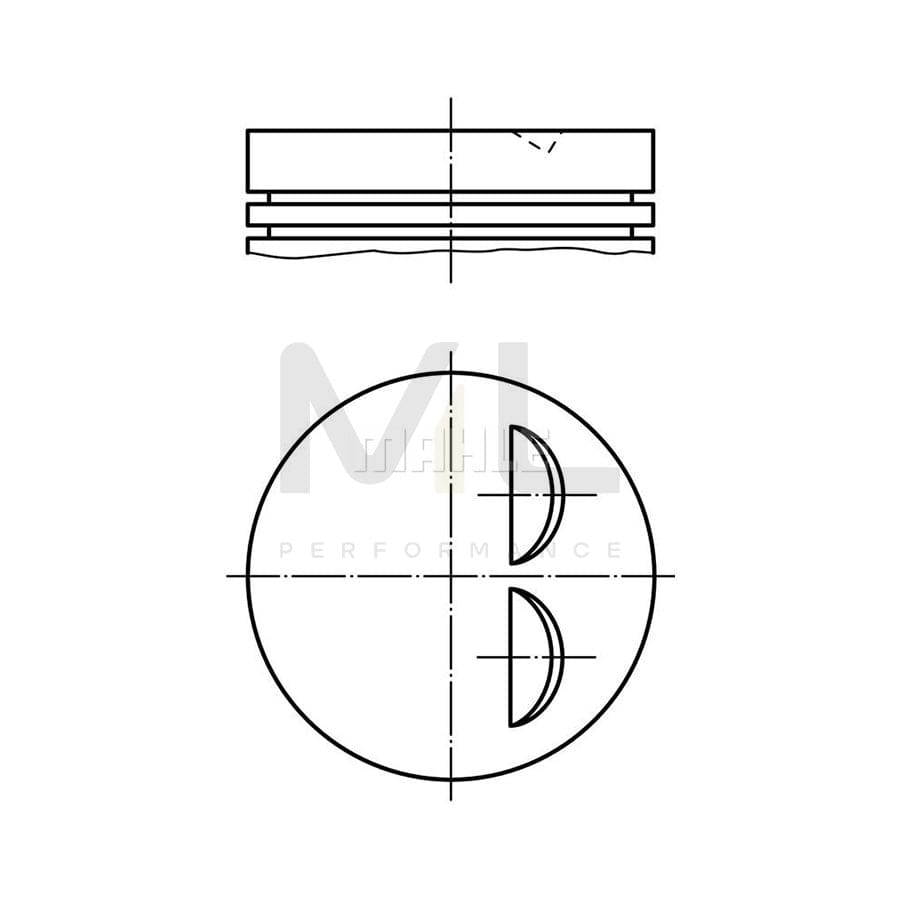 MAHLE ORIGINAL 448 17 00 Piston 79,0 mm, with piston rings, without cooling duct | ML Performance Car Parts