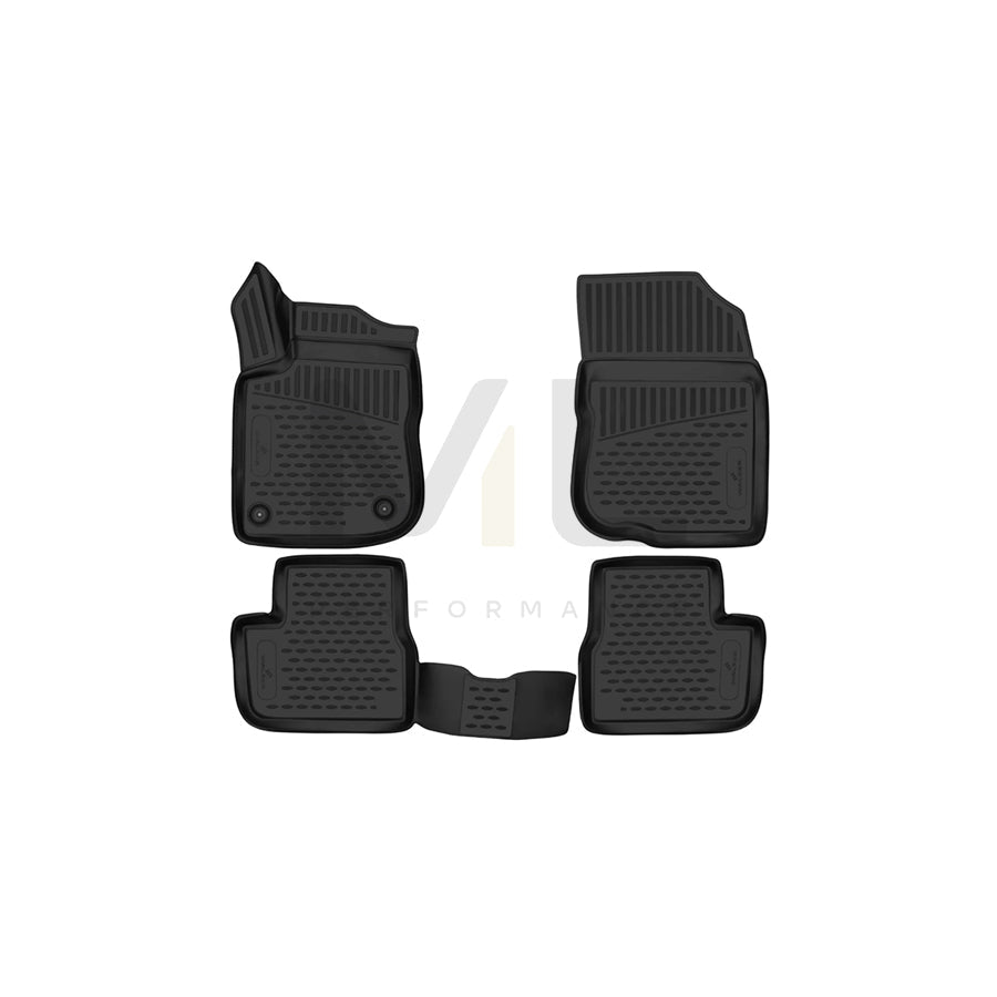 WALSER Tailored, XTR 75214 Floor mat set Elastomer, Front and Rear, Black | ML Performance Car Parts