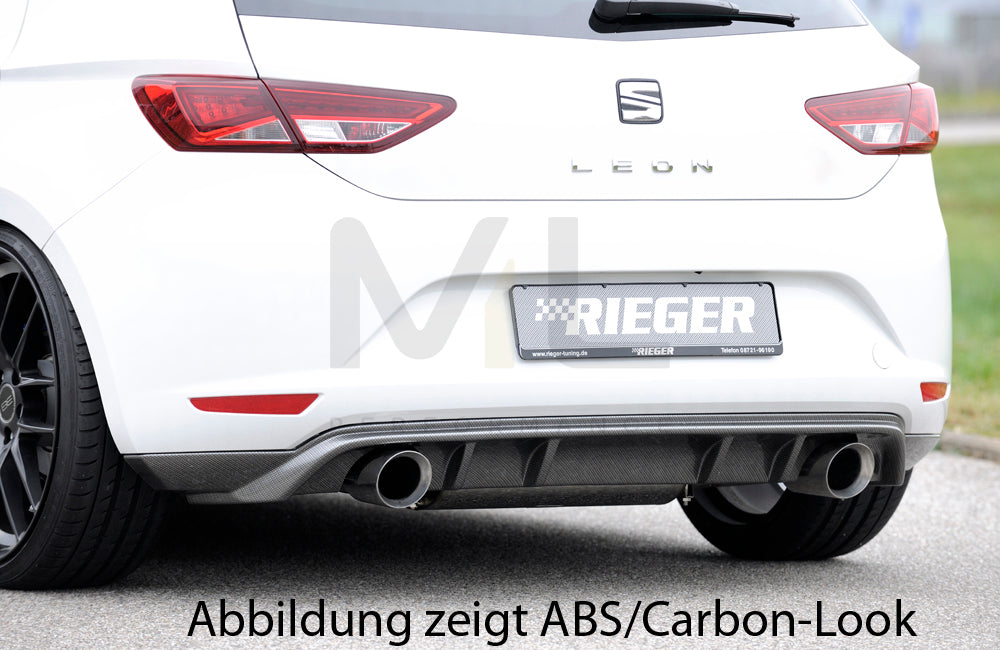 Rieger 00088090 SEAT 5F Leon Rear Diffuser 4 | ML Performance EU Car Parts