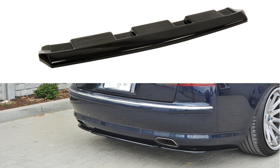 Maxton Design AU-S8-D3-RD1T Central Rear Splitter (without vertical bars) Audi A8 W12 D3 | ML Performance UK Car Parts