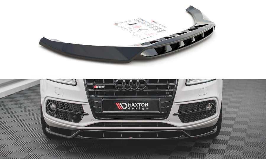 Maxton Design AU-SQ5-1-FD1T+FD1RT Front Splitter Audi SQ5 MK1 8R | ML Performance UK Car Parts