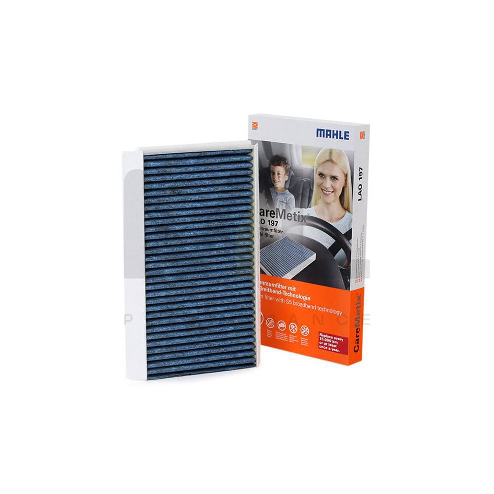 MAHLE ORIGINAL LAO 197 Pollen filter Activated Carbon Filter, with anti-allergic effect, with antibacterial action, CareMetix® | ML Performance Car Parts