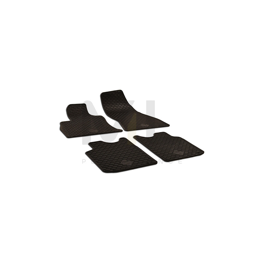 WALSER 50759 Floor mat set for FIAT 500L (351, 352) Elastomer, Front and Rear, Quantity: 4, Black | ML Performance Car Parts