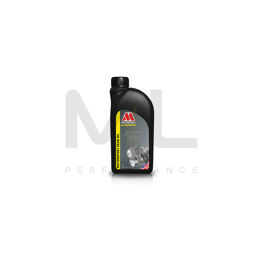 Millers Oils Motorsport CRX 75w-90 NT+ Fully Synthetic Transmission Oil 1l | Engine Oil | ML Car Parts UK | ML Performance