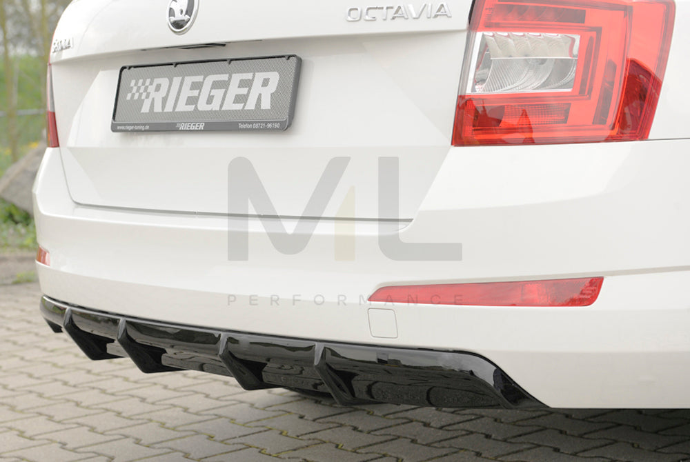 Rieger 00088109 Skoda 5E Octavia Rear Diffuser 2 | ML Performance EU Car Parts