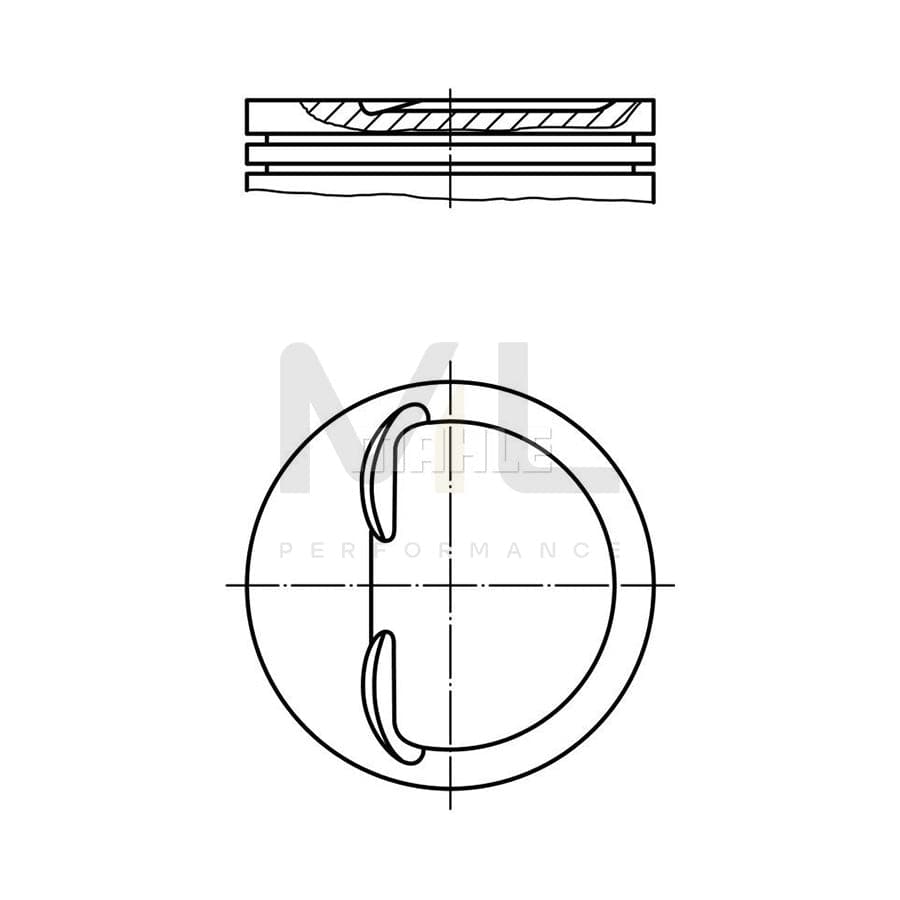 MAHLE ORIGINAL 448 18 01 Piston 82,4 mm, without cooling duct | ML Performance Car Parts