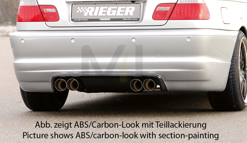 Rieger 00099574 BMW 3 Series E46 Rear Diffuser 1 | ML Performance EU Car Parts