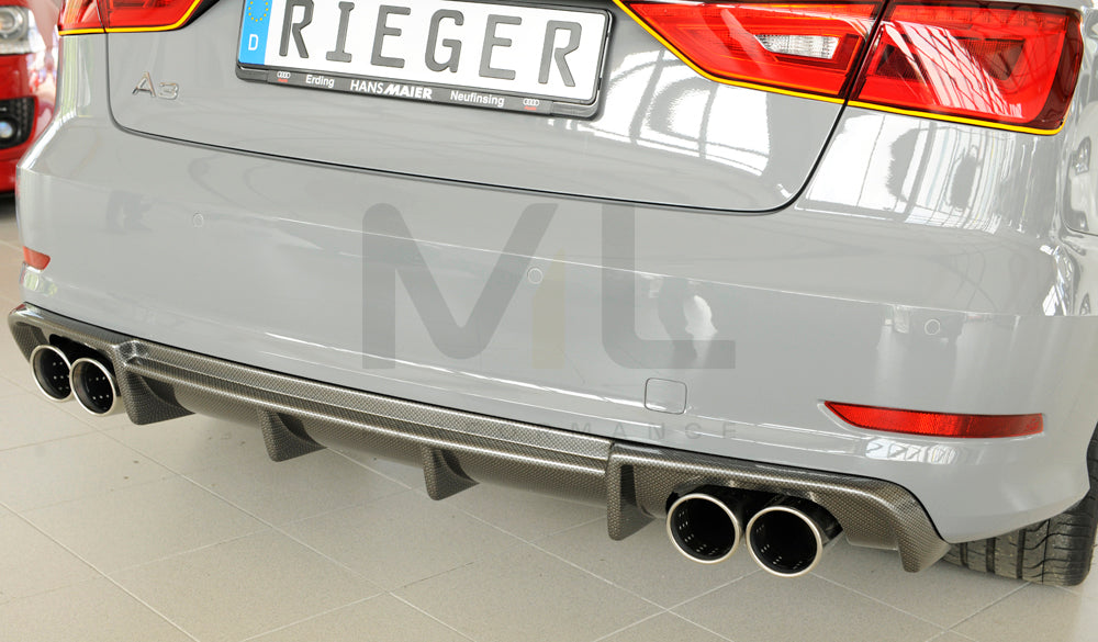 Rieger 00099368 Audi 8V A3 Rear Diffuser 5 | ML Performance EU Car Parts