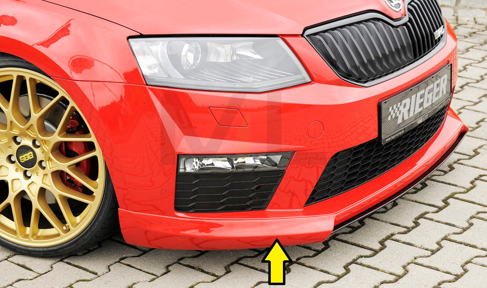 Rieger 00079010 Skoda 5E Octavia RS Front Splitter 1 | ML Performance EU Car Parts