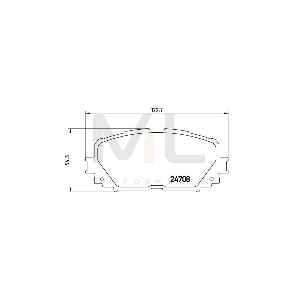 Brembo P 83 101 Brake Pad Set Excl. Wear Warning Contact | ML Performance Car Parts