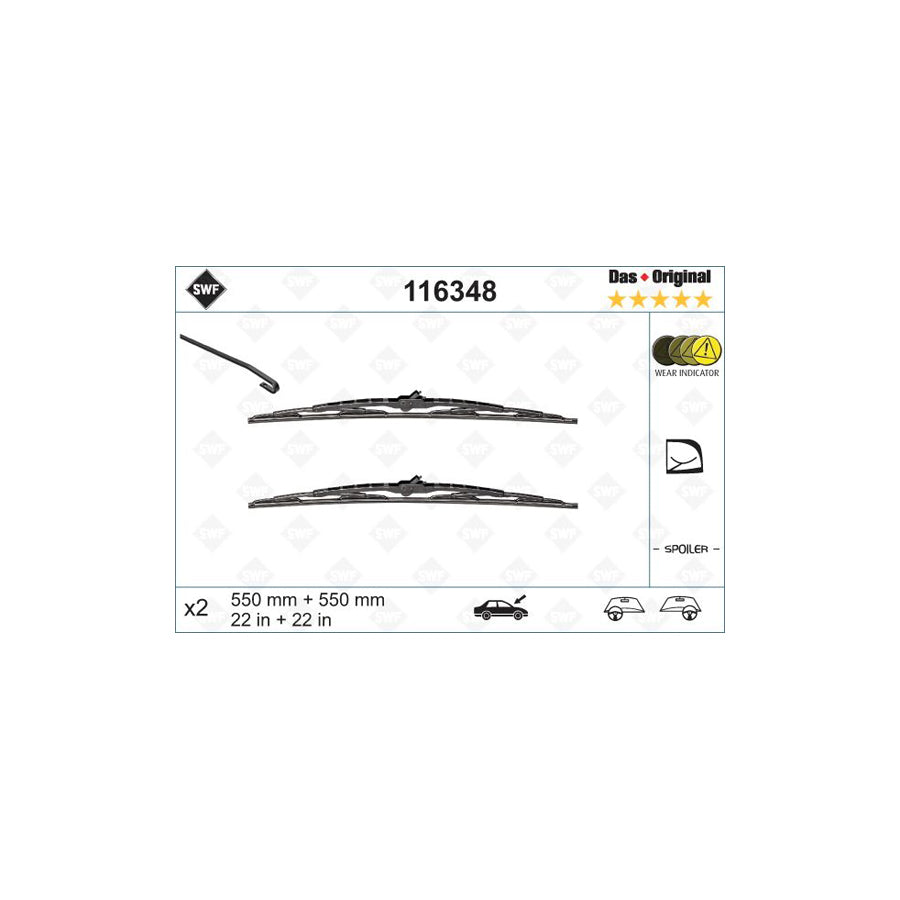 Swf Original Spoiler 116348 Wiper Blade | ML Performance EU Car Parts