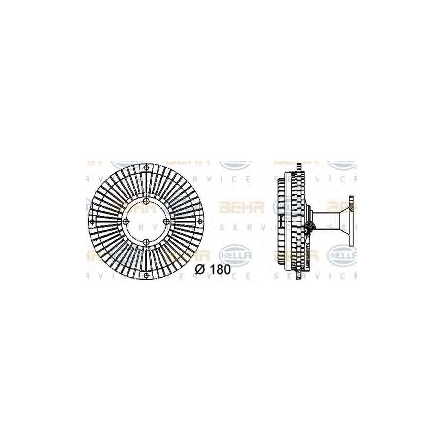 Hella 8MV 376 731-141 Fan Clutch