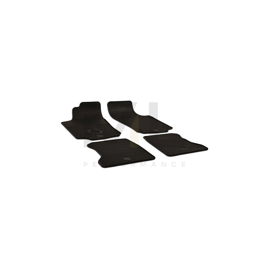 WALSER 50481 Floor mat set for OPEL COMBO Elastomer, Front and Rear, Quantity: 4, Black | ML Performance Car Parts