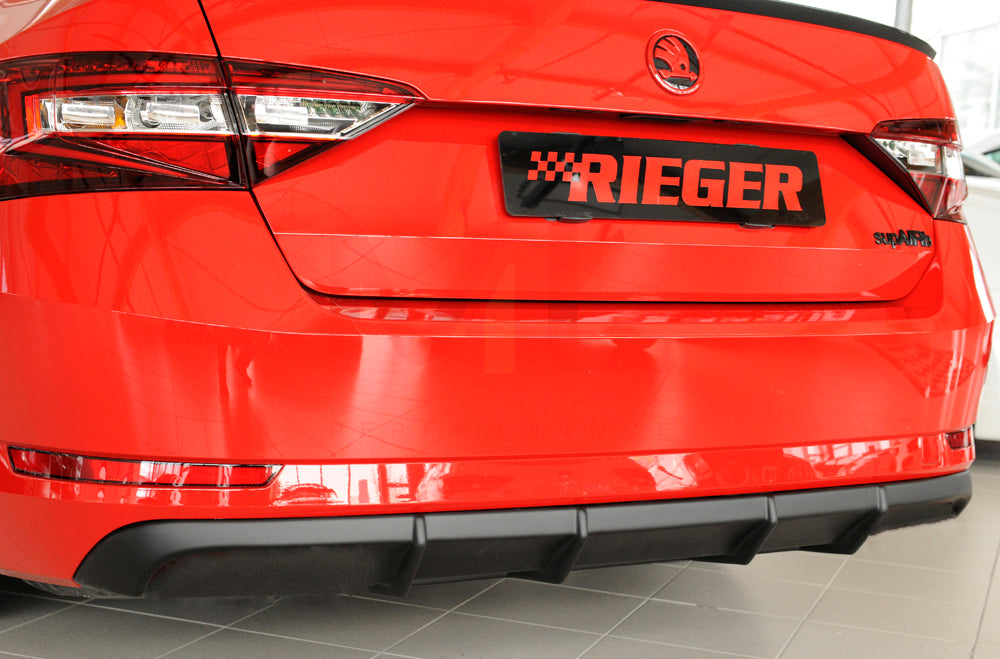 Rieger 00079046 Skoda 3T 3V Superb III Rear Diffuser - RS4-Look 2 | ML Performance EU Car Parts