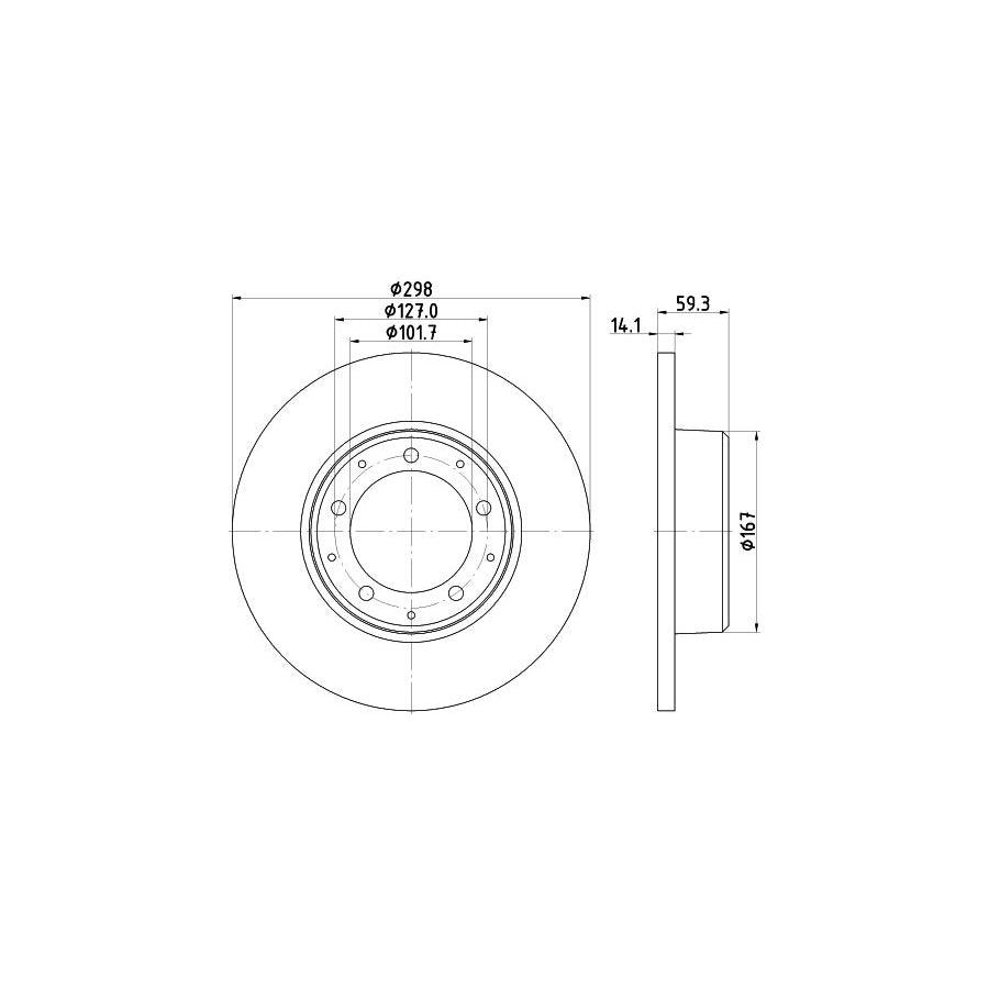 Hella 8MV 376 732-051 Fan Clutch Suitable For Mercedes-Benz Vario