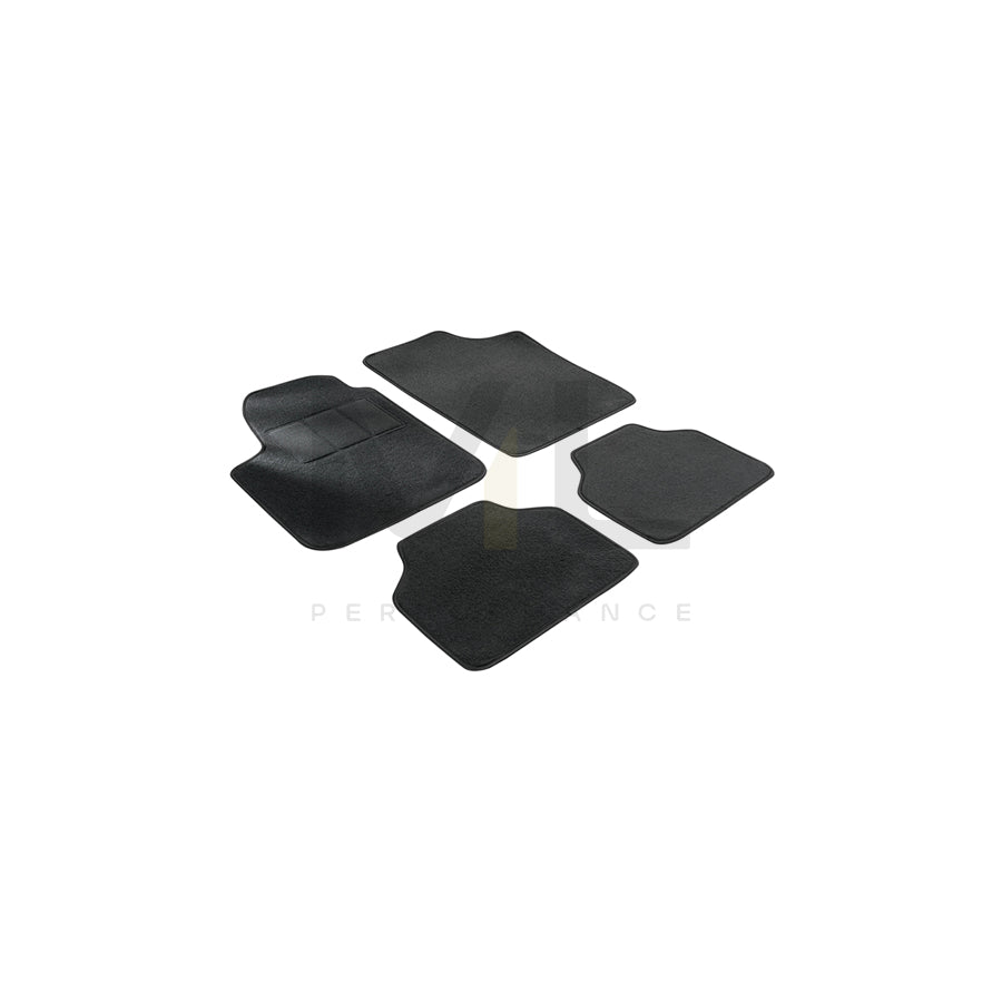 WALSER Tailored 14603 Floor mat set Textile, Front and Rear, Quantity: 4, Black | ML Performance Car Parts