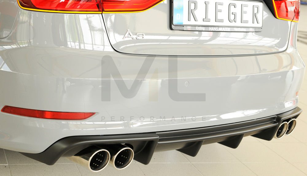 Rieger 00056808 Audi 8V A3 Rear Diffuser 2 | ML Performance EU Car Parts