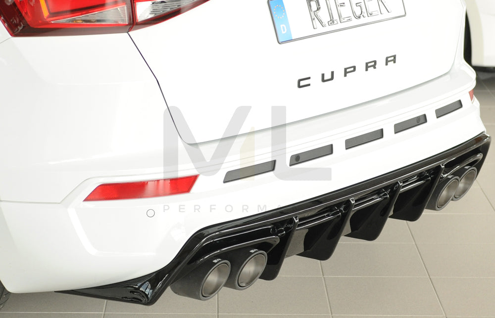 Rieger 00088228 SEAT 5FP Ateca Cupra Rear Diffuser 2 | ML Performance EU Car Parts