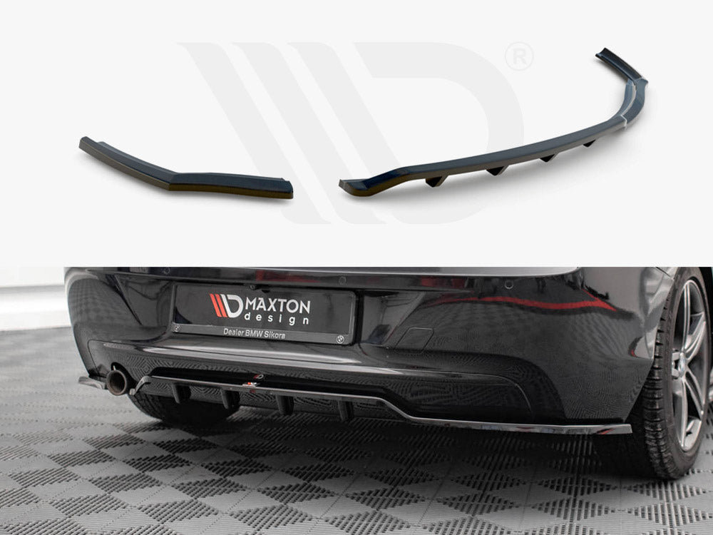 Maxton Design BM-1-F20-RSD1T+RD1T Central Rear Splitter (vertical Bars) BMW 1 F20 (2011-2015) | ML Performance UK Car Parts