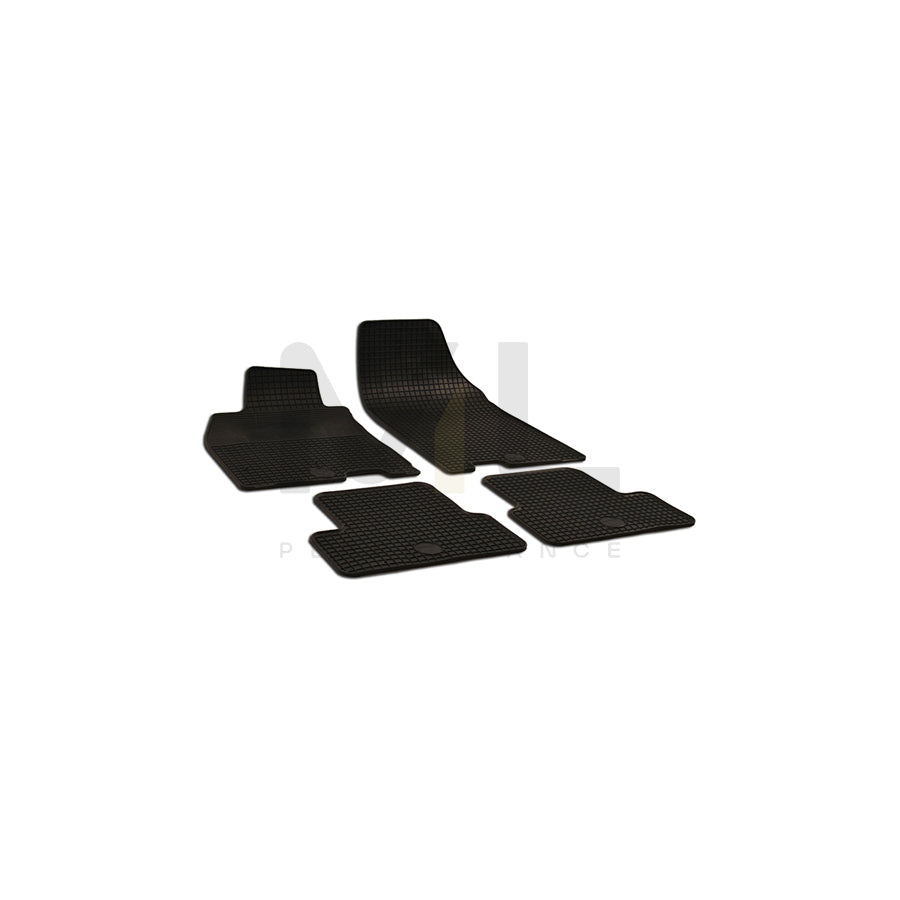 WALSER 50408 Floor mat set for RENAULT Fluence (L3_) Elastomer, Front and Rear, Quantity: 4, Black | ML Performance Car Parts