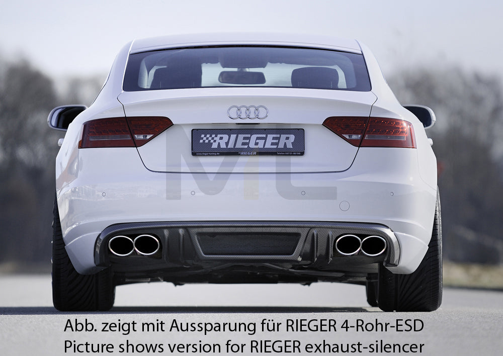 Rieger 00099882 Audi B8 B81 A5 Rear Diffuser 3 | ML Performance EU Car Parts