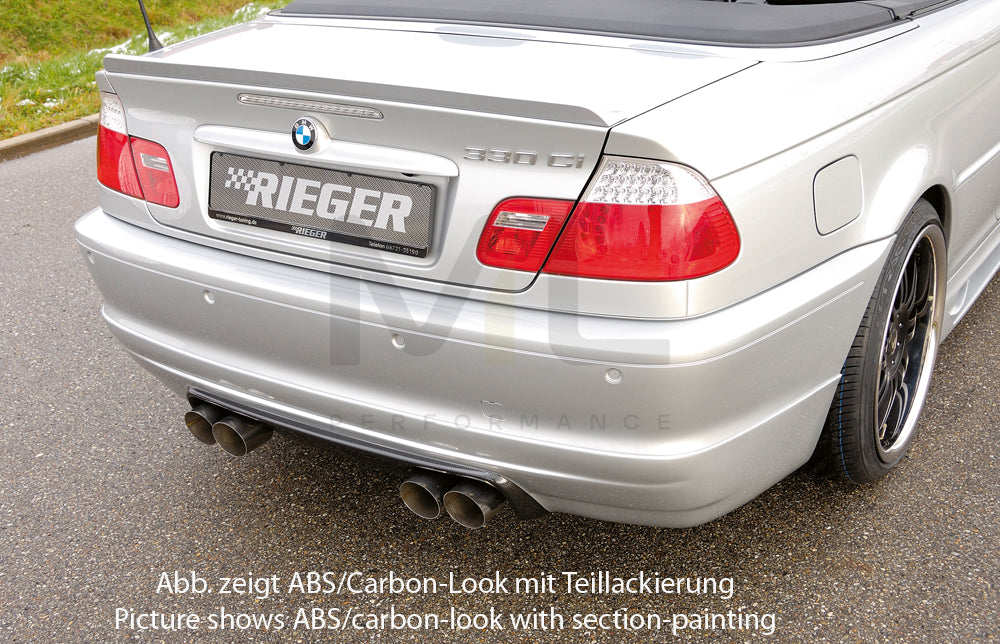 Rieger 00099574 BMW 3 Series E46 Rear Diffuser 3 | ML Performance EU Car Parts