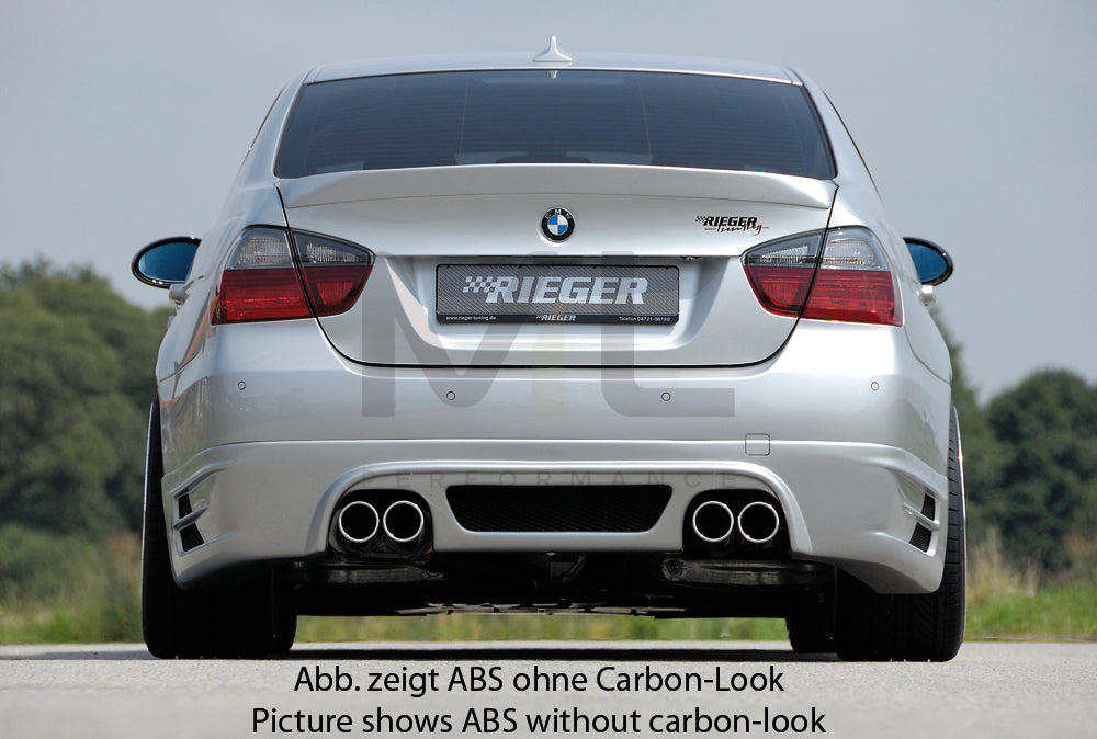 Rieger 00099578 BMW 3 Series E90 E91 Rear Diffuser 4 | ML Performance EU Car Parts