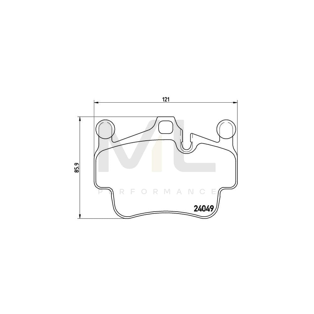 Brembo P 65 015 Brake Pad Set Prepared For Wear Indicator, With Counterweights | ML Performance Car Parts