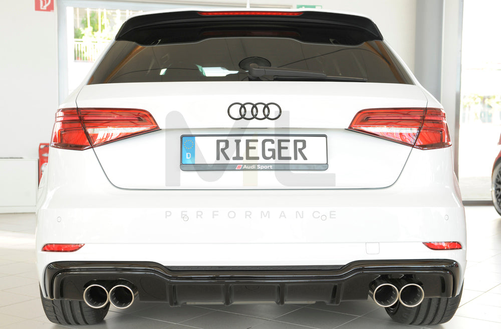 Rieger 00088182 Audi 8V A3 Rear Diffuser 7 | ML Performance EU Car Parts