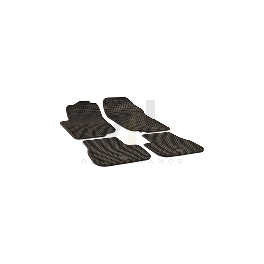 WALSER 50388 Floor mat set for PEUGEOT 207 SW Elastomer, Front and Rear, Quantity: 4, Black | ML Performance Car Parts