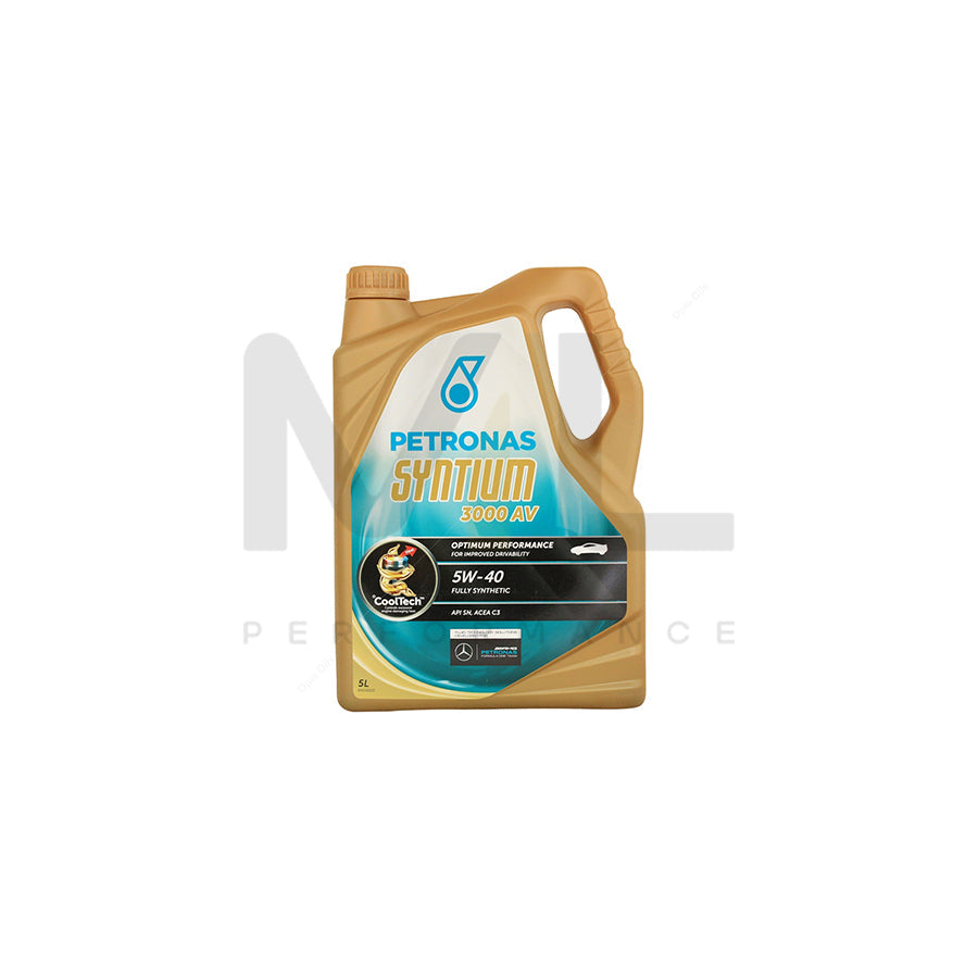 PETRONAS Syntium 3000 AV 5W-40 Fully Synthetic Car Engine Oil 5l | Engine Oil | ML Car Parts UK | ML Performance