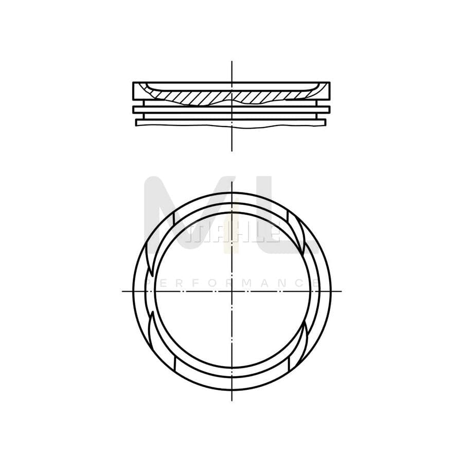 MAHLE ORIGINAL 011 PI 00112 000 Piston 72,5 mm | ML Performance Car Parts