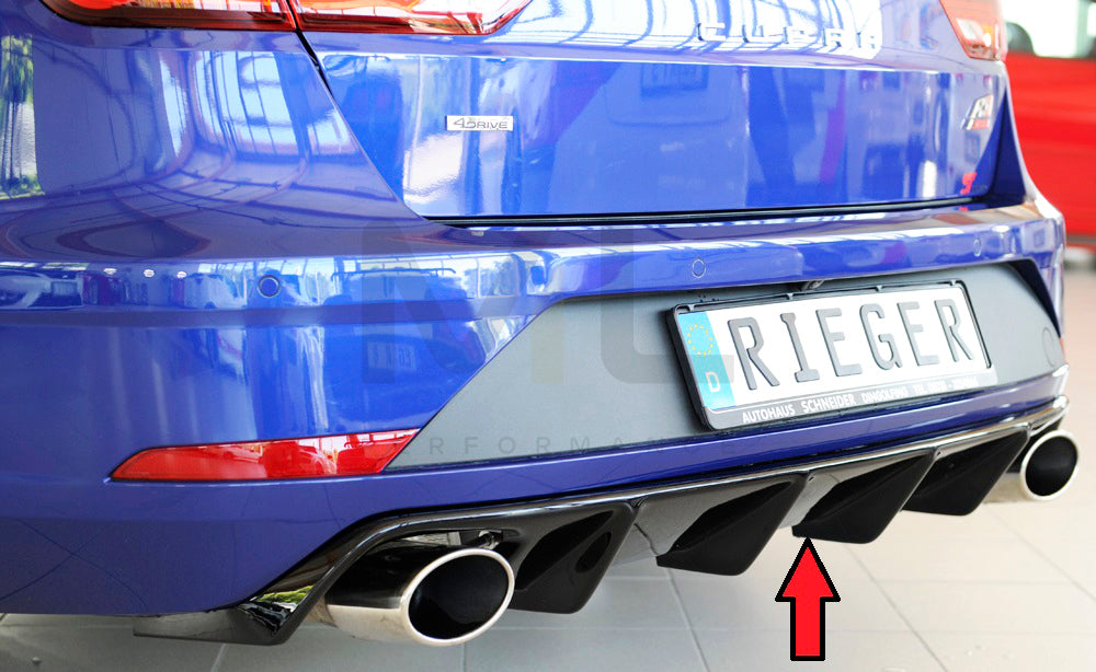 Rieger 00088137 SEAT 5F Leon Cupra Rear Diffuser 1 | ML Performance EU Car Parts