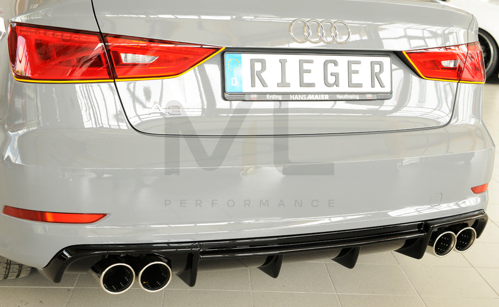 Rieger 00088158 Audi 8V A3 Rear Diffuser 4 | ML Performance EU Car Parts