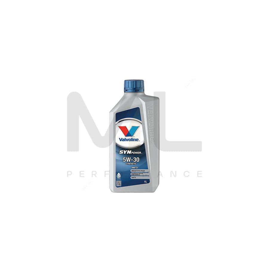 Valvoline SynPower RNO C3 SAE 5W-30 Premium Grade Synthetic Engine Oil 20l | Engine Oil | ML Car Parts UK | ML Performance