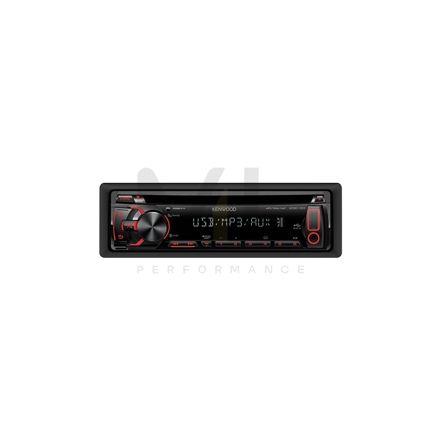 KENWOOD KDC-101 074187 Car stereo CD/USB, 1 DIN, 14,4V, MP3, WAV, WMA | ML Performance Car Parts