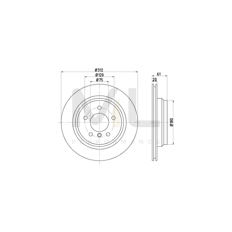 TEXTAR PRO 92098803 Brake Disc Externally Vented, Coated, without wheel hub, without wheel studs | ML Performance Car Parts