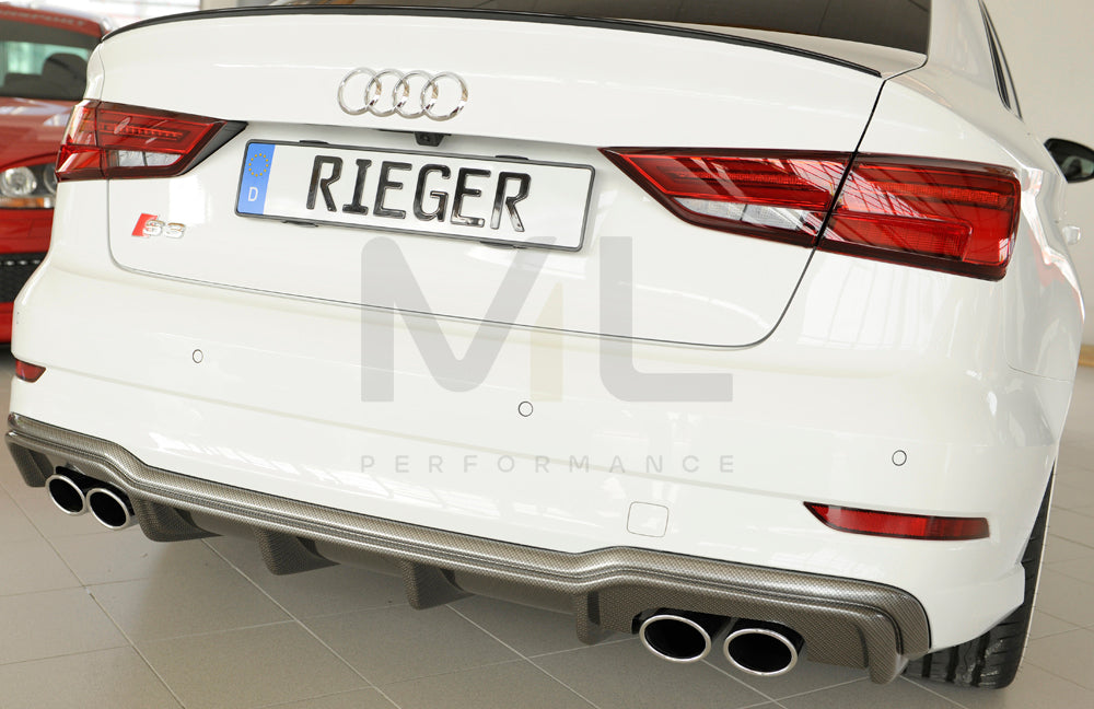 Rieger 00099615 Audi 8V S3 Rear Diffuser 6 | ML Performance EU Car Parts