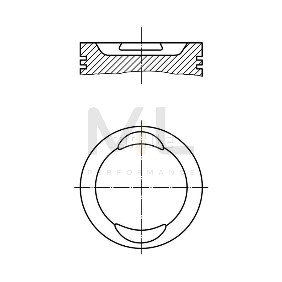 MAHLE ORIGINAL 009 41 00 Piston 70,8 mm, without cooling duct | ML Performance Car Parts